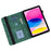 For iPad (2025) / 10.9 (2022) Flower Imprinting Stand Wallet Tablet Case PU Leather Auto Wake / Sleep Cover with Elastic Band - Green - 2