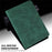 For iPad (2025) / 10.9 (2022) Flower Imprinting Stand Wallet Tablet Case PU Leather Auto Wake / Sleep Cover with Elastic Band - Green - 4