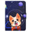 For iPad (2025) / 10.9 (2022) Pattern Printing PU Leather Tablet Case Folding Stand Folio Cover with Card Holder - Space Dog - 2