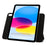 For iPad (2025) / 10.9 (2022) PU Leather Tablet Case Auto Wake / Sleep Stand Protective Cover - Black - 2