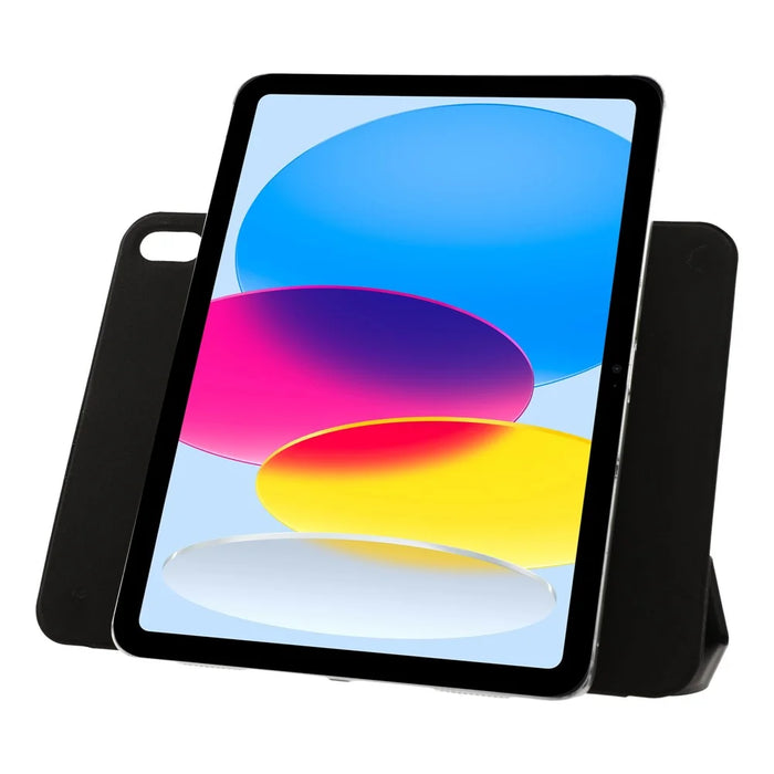For iPad (2025) / 10.9 (2022) PU Leather Tablet Case Auto Wake / Sleep Stand Protective Cover - Black - 2