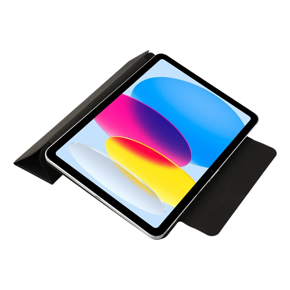 For iPad (2025) / 10.9 (2022) PU Leather Tablet Case Auto Wake / Sleep Stand Protective Cover - Black - 3