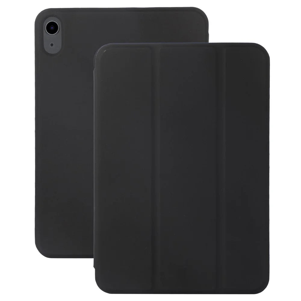 For iPad (2025) / 10.9 (2022) PU Leather Stand Tablet Case Auto Wake / Sleep Full Protection Magnetic Auto-Absorbed Cover - Black - 1