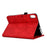 For iPad (2025) / 10.9 (2022) Imprinted Rhombus Pattern PU Leather Tablet Case Stitching Line Full Protection Stand Card Holder Cover - Red - 2