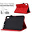 For iPad (2025) / 10.9 (2022) Imprinted Rhombus Pattern PU Leather Tablet Case Stitching Line Full Protection Stand Card Holder Cover - Red - 4