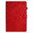 For iPad (2025) / 10.9 (2022) Imprinted Rhombus Pattern PU Leather Tablet Case Stitching Line Full Protection Stand Card Holder Cover - Red - 5