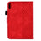 For iPad (2025) / 10.9 (2022) Imprinted Rhombus Pattern PU Leather Tablet Case Stitching Line Full Protection Stand Card Holder Cover - Red - 6