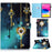 For iPad (2025) / 10.9 (2022) Pattern Printing Stand Folio Tablet Case Stitching Line PU Leather Card Slots Protective Cover - Antique Clock - 1