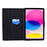For iPad (2025) / 10.9 (2022) Pattern Printing PU Leather Folio Tablet Case Fold Stand Card Holder Magnetic Flip Cover - Smoke - 2