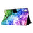 For iPad (2025) / 10.9 (2022) Pattern Printing PU Leather Folio Tablet Case Fold Stand Card Holder Magnetic Flip Cover - Smoke - 4