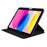 MUTURAL for iPad (2025) / 10.9 (2022) PU Leather Stand Tablet Case Clear Transparent Back Shockproof Protective Cover with Pen Holder - Black - 2