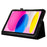 Litchi Texture PU Leather Case for iPad (2025) / 10.9 (2022) Stand Auto Wake / Sleep Protective Tablet Cover - Black - 2
