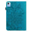For Realme Pad X Flower Imprinting Foldable Stand Tablet Wallet Case PU Leather Drop-proof Cover with Elastic Band - Blue - 2