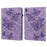 For Nokia T20 Butterfly Imprinted Tablet Stand Case PU Leather Card Holder Shockproof Cover with Elastic Band - Purple - 1