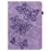 For Nokia T20 Butterfly Imprinted Tablet Stand Case PU Leather Card Holder Shockproof Cover with Elastic Band - Purple - 3