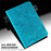 For iPad Pro 11 (2022) / (2021) / (2020) Flower Imprinting Tablet Wallet Case Auto Wake / Sleep PU Leather Drop-proof Stand Cover with Elastic Band - Blue - 5