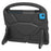 For iPad (2025) / 10.9 (2022) Soccer Pattern EVA Tablet Case Kid Friendly Kickstand Handle Protective Cover - Black - 2