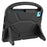 For iPad (2025) / 10.9 (2022) Soccer Pattern EVA Tablet Case Kid Friendly Kickstand Handle Protective Cover - Black - 3