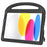 For iPad (2025) / 10.9 (2022) Soccer Pattern EVA Tablet Case Kid Friendly Kickstand Handle Protective Cover - Black - 4