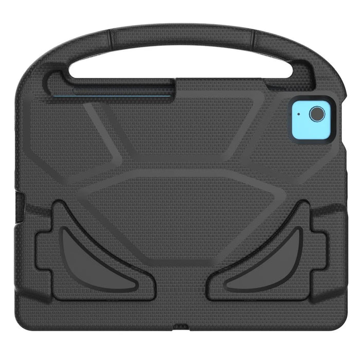 For iPad (2025) / 10.9 (2022) Soccer Pattern EVA Tablet Case Kid Friendly Kickstand Handle Protective Cover - Black - 7