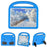 For iPad (2025)/10.9 (2022) EVA Case Sparrow Style Foldable Kickstand Tablet Cover with Handle - Blue - 1