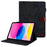 For iPad (2025) / 10.9 (2022) Cloth Texture Protective Tablet Case Stand Business Style PU Leather Card Holder Anti-Scratch Tablet Cover - Black - 1