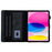 For iPad (2025) / 10.9 (2022) Cloth Texture Protective Tablet Case Stand Business Style PU Leather Card Holder Anti-Scratch Tablet Cover - Black - 3