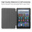 For Amazon Fire HD 8 (2022) PU Leather Tri-fold Stand Tablet Case Auto Wake / Sleep Full Protection Cover - Black - 2