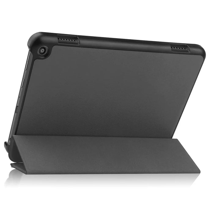 For Amazon Fire HD 8 (2022) PU Leather Tri-fold Stand Tablet Case Auto Wake / Sleep Full Protection Cover - Black - 6