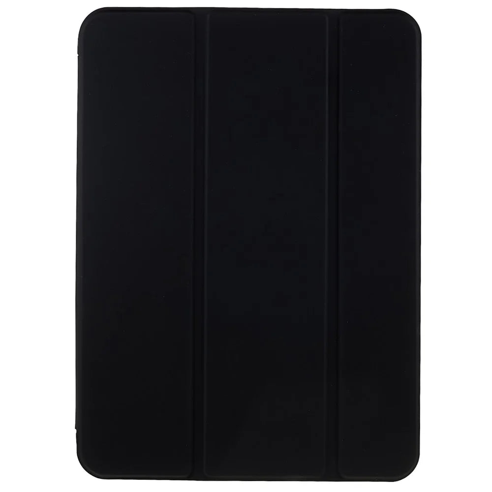 For iPad (2025) / 10.9 (2022) PU Leather Tri-Fold Stand Tablet Case Full Protection Inner TPU Honeycomb Heat Dissipation Cover - Black - 2