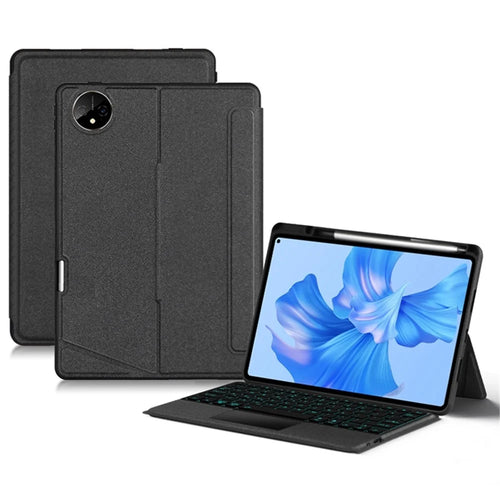 For Huawei MatePad Pro 11 (2022) Leather Case + Bluetooth-compatible Keyboard with Backlight Trackpad - 1