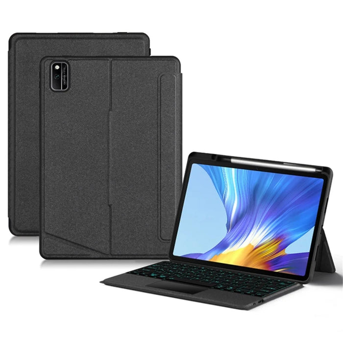 For Honor V6 10.4-inch Leather Case + Bluetooth-compatible Keyboard with Backlight Trackpad - 1