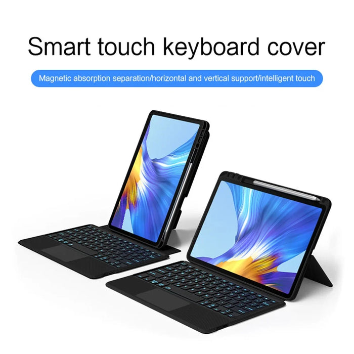 For Honor V6 10.4-inch Leather Case + Bluetooth-compatible Keyboard with Backlight Trackpad - 6