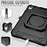 For iPad (2025) / iPad 10.9 (2022) PC + Silicone Tablet Case with 360 Degree Rotating Handle Kickstand and Detachable Shoulder Strap - Black - 2