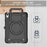 For iPad (2025) / iPad 10.9 (2022) PC + Silicone Tablet Case with 360 Degree Rotating Handle Kickstand and Detachable Shoulder Strap - Black - 4
