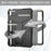 For iPad (2025) / iPad 10.9 (2022) Protective Case Hard PC Silicone Tablet Case Foldable T-Shaped Kickstand Shockproof Cover - Black - 2