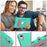 For iPad (2025) / 10.9 (2022) Robot Style Silicone + PC Tablet Case Color Contrast Anti-Fall Kickstand Protective Case - Mint Green / Rose - 4