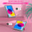 For iPad (2025) / 10.9 (2022) Robot Style Silicone + PC Tablet Case Color Contrast Anti-Fall Kickstand Protective Case - Mint Green / Rose - 5