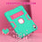 For iPad (2025) / 10.9 (2022) Robot Style Silicone + PC Tablet Case Color Contrast Anti-Fall Kickstand Protective Case - Mint Green / Rose - 6