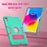 For iPad (2025) / 10.9 (2022) Robot Style Silicone + PC Tablet Case Color Contrast Anti-Fall Kickstand Protective Case - Mint Green / Rose - 7