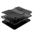 For iPad (2025)/iPad 10.9 (2022) Tablet Case Tire Texture Kickstand TPU + PC Protective Cover - Black - 7