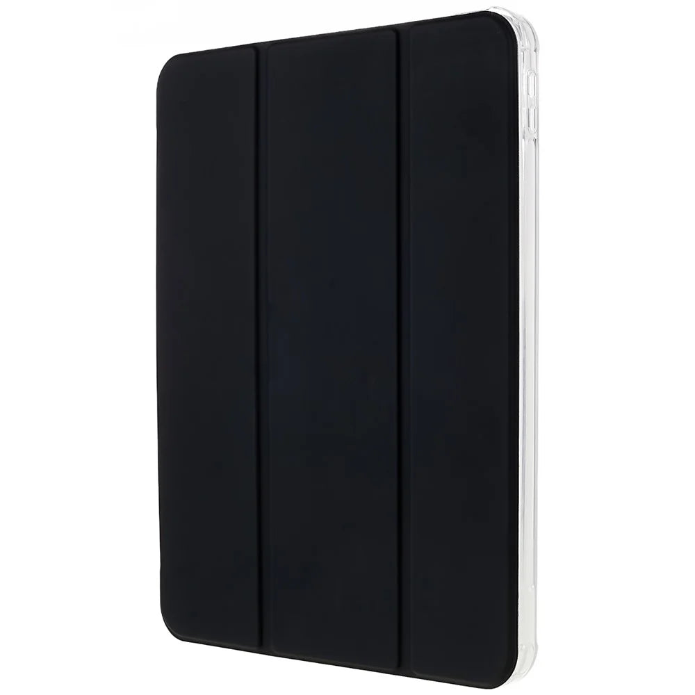 For iPad (2025) / 10.9 (2022) Tablet Case Stand PU Leather TPU Back Cover with Pencil Holder - Black - 3