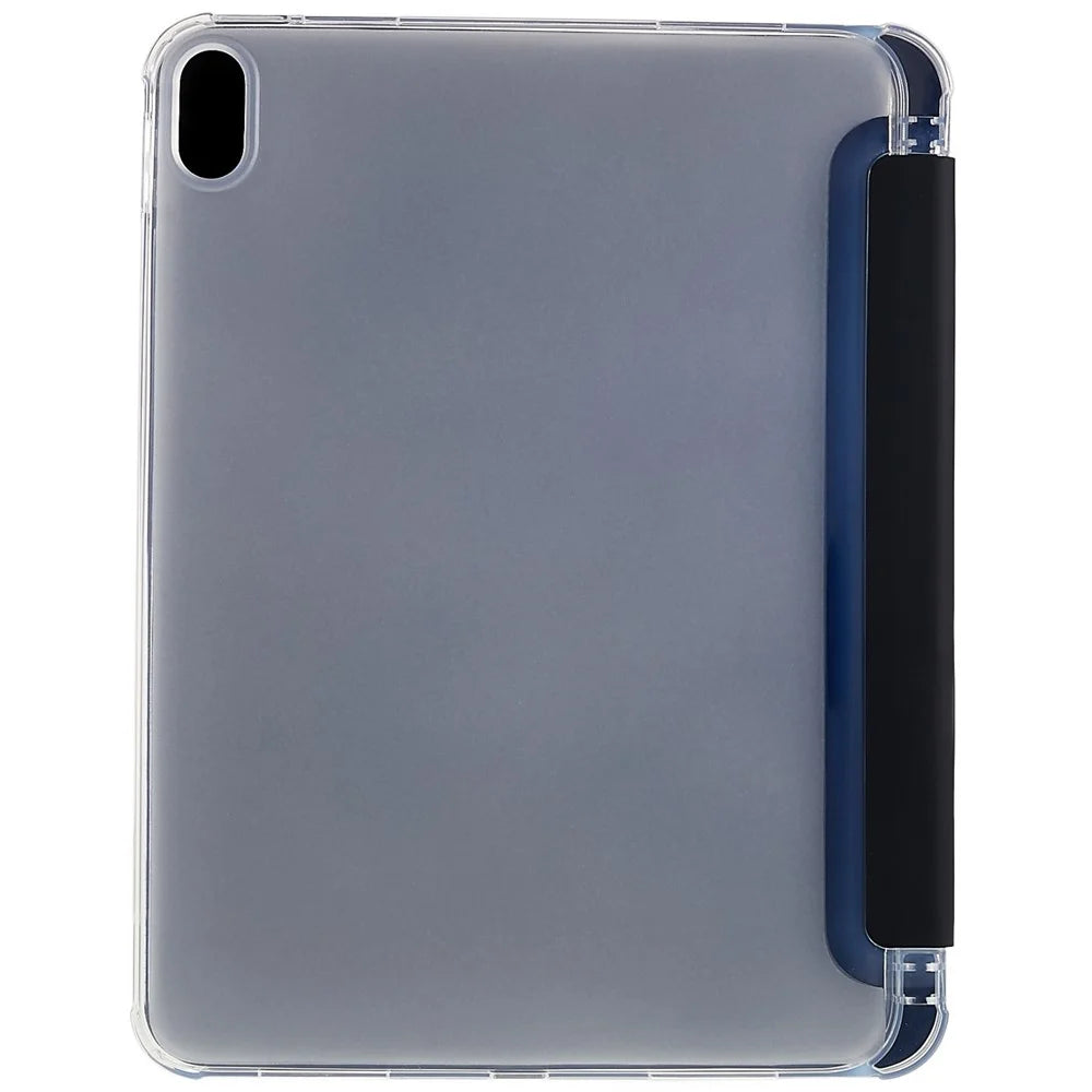 For iPad (2025) / 10.9 (2022) Tablet Case Stand PU Leather TPU Back Cover with Pencil Holder - Black - 4