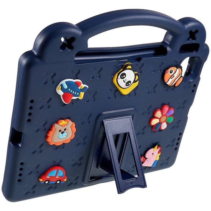 For iPad (2025) / 10.9 (2022) Tablet Cover Dropproof EVA Protective Case with Kickstand - Navy Blue - 7