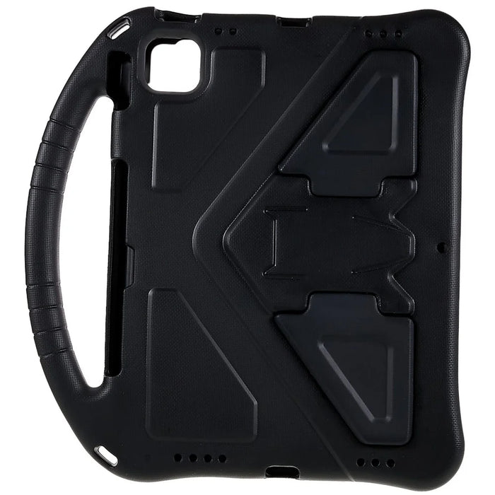 For iPad (2025) / 10.9 (2022) EVA Rugged Shockproof Tablet Cover Convertible Handle Kickstand Protective Kids Case - Black - 2