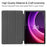 For Lenovo Tab P11 Gen 2 PU Leather Tri-fold Stand Tablet Shockproof Case Auto Wake / Sleep Full Protection Cover - Black - 2