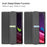For Lenovo Tab P11 Gen 2 PU Leather Tri-fold Stand Tablet Shockproof Case Auto Wake / Sleep Full Protection Cover - Black - 4