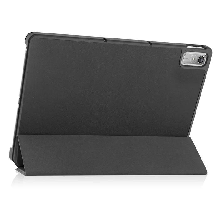 For Lenovo Tab P11 Gen 2 PU Leather Tri-fold Stand Tablet Shockproof Case Auto Wake / Sleep Full Protection Cover - Black - 6