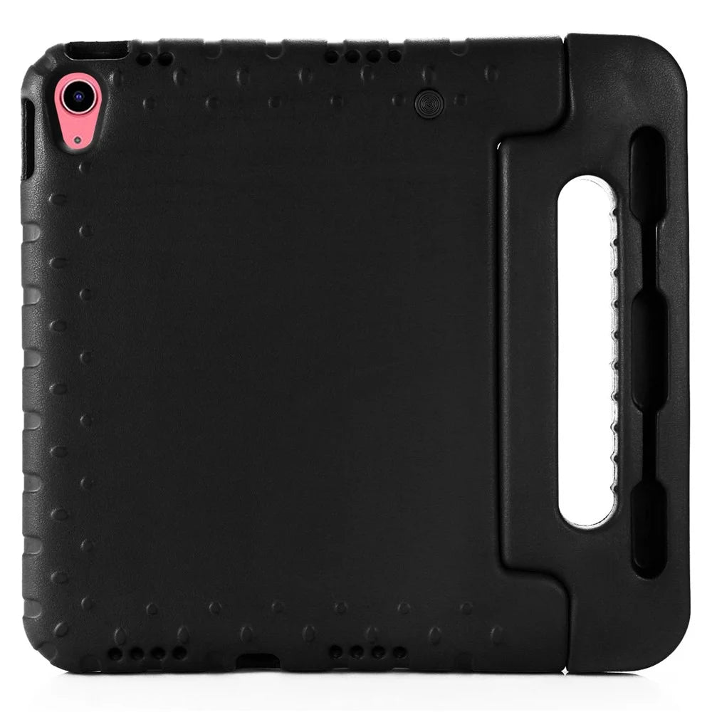 For iPad (2025) / iPad 10.9 (2022) EVA Tablet Case Shockproof Protective Cover with Handle and Foldable Kickstand - Black - 2