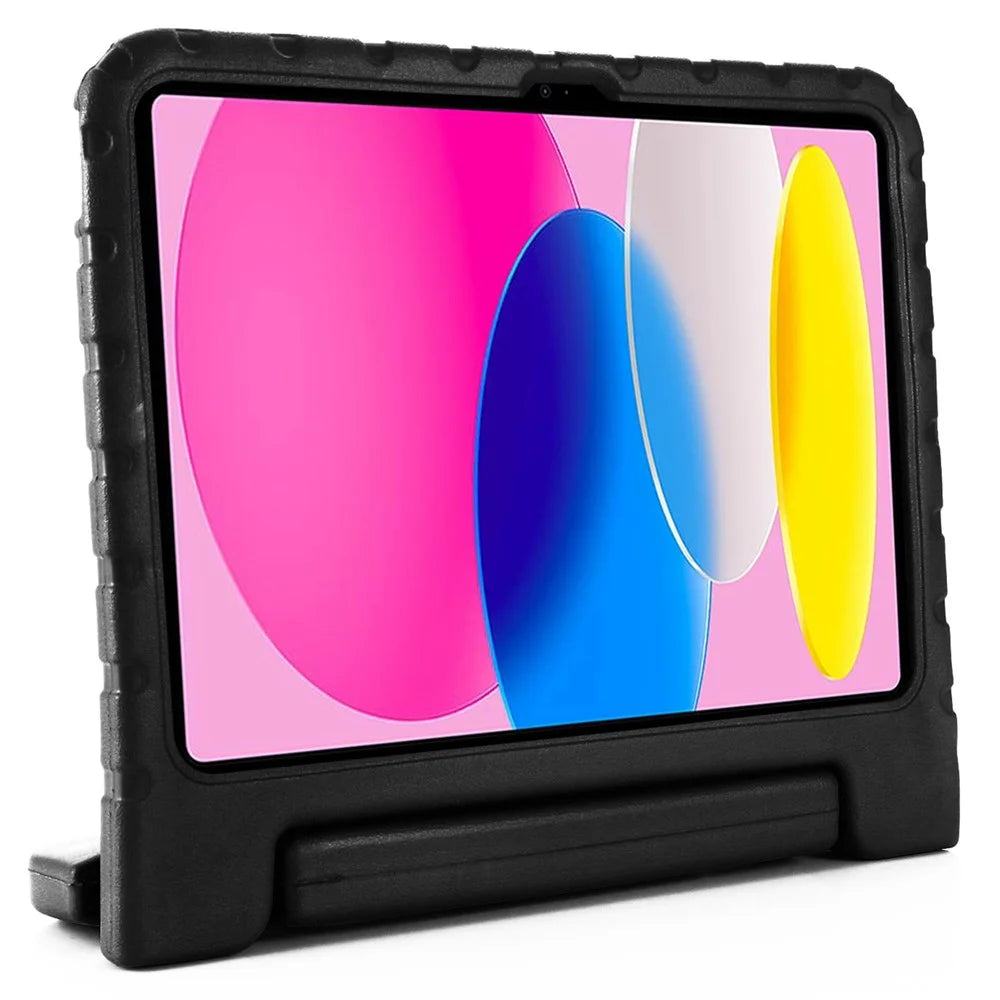 For iPad (2025) / iPad 10.9 (2022) EVA Tablet Case Shockproof Protective Cover with Handle and Foldable Kickstand - Black - 5